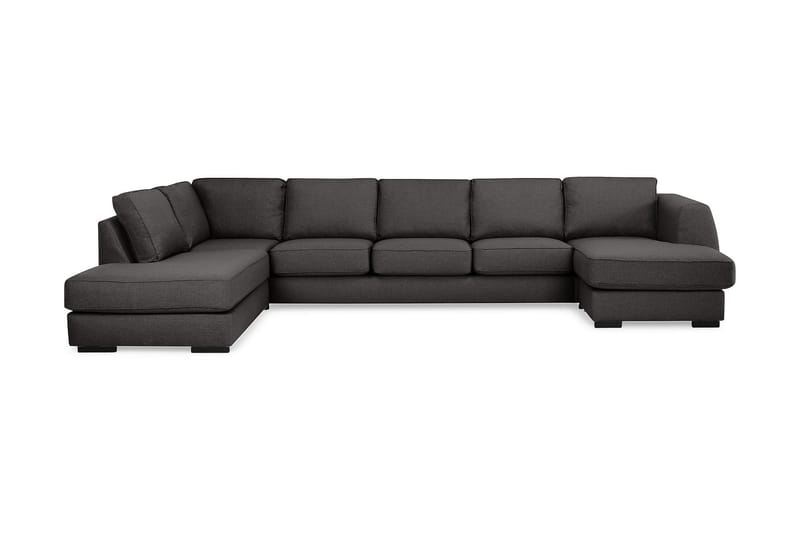 Optus 6-personers Venstrevendt U-formet Large Sofa med Divan og Chaiselong i Stof - Mørkegrå - Møbler - Sofaer - U Sofa