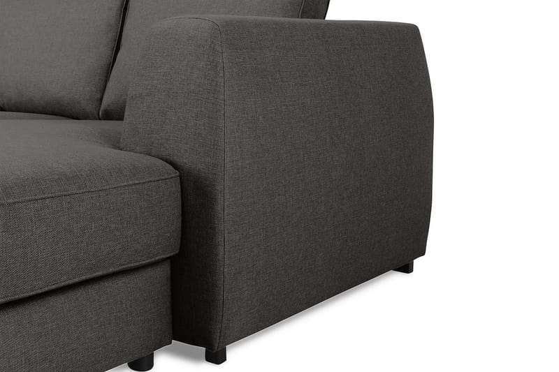 Optus 6-personers Venstrevendt U-formet Large Sofa med Divan og Chaiselong i Stof - Mørkegrå - Møbler - Sofaer - U Sofa
