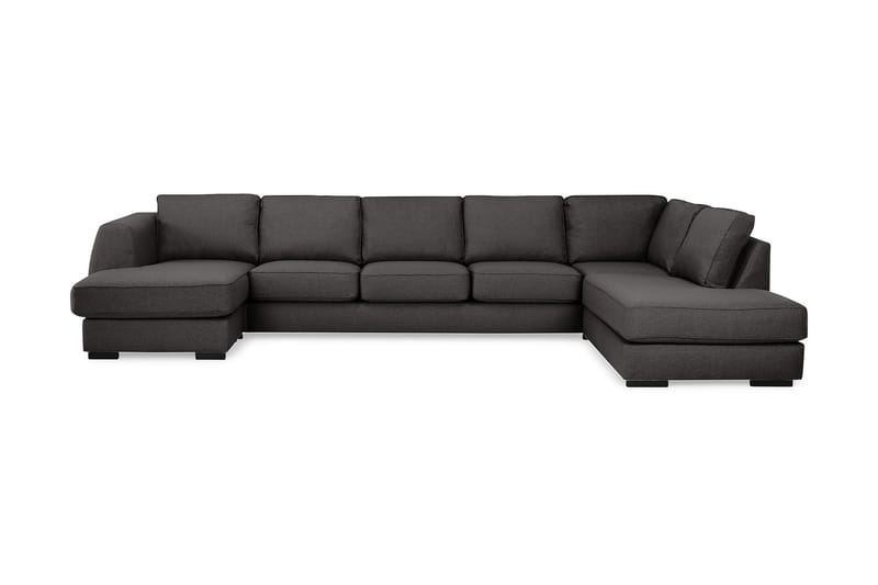 Optus 6-personers Højrevendt U-formet Large Sofa med Divan og Chaiselong i Stof - Mørkegrå - Møbler - Sofaer - U Sofa