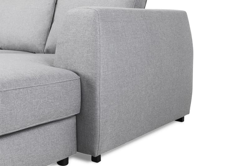 Optus 6-personers Venstrevendt U-formet Large Sofa med Divan og Chaiselong i Stof - Lysegrå - Møbler - Sofaer - U Sofa