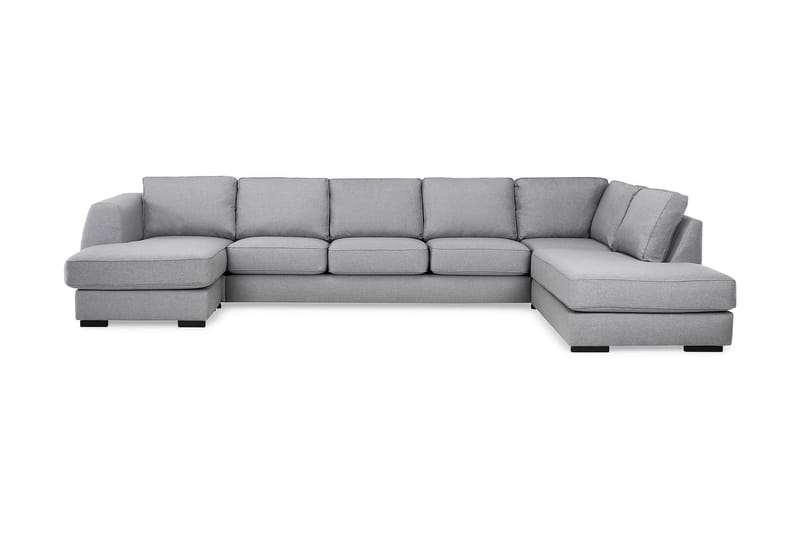 Optus 6-personers Højrevendt U-formet Large Sofa med Divan og Chaiselong i Stof - Lysegrå - Møbler - Sofaer - U Sofa