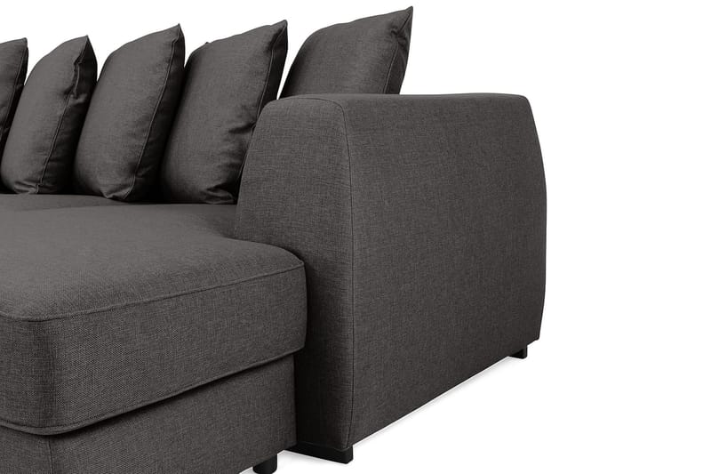 Optus 6-personers Venstrevendt U-formet Large Sofa med Divan og Chaiselong i Stof inkl. Kuvertpuder - Mørkegrå - Møbler - Sofaer - U Sofa