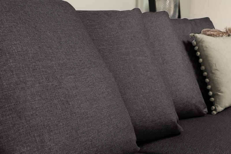 Optus 6-personers Venstrevendt U-formet Large Sofa med Divan og Chaiselong i Stof inkl. Kuvertpuder - Mørkegrå - Møbler - Sofaer - U Sofa