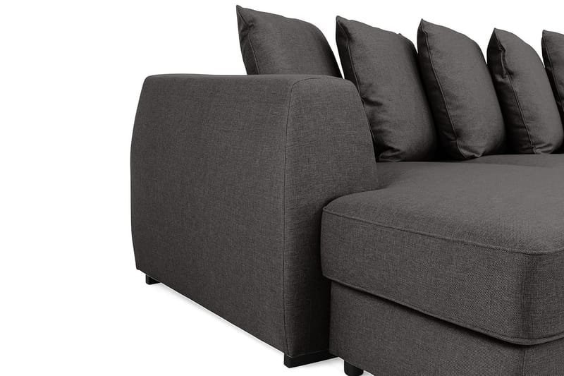 Optus 6-personers Højrevendt U-formet Large Sofa med Divan og Chaiselong i Stof inkl. Kuvertpuder - Mørkegrå - Møbler - Sofaer - U Sofa