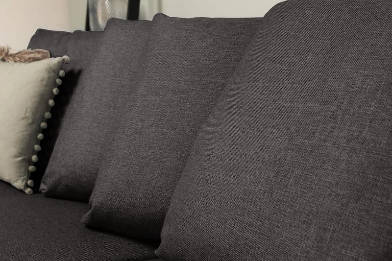 Optus 6-personers Højrevendt U-formet Large Sofa med Divan og Chaiselong i Stof inkl. Kuvertpuder - Mørkegrå - Møbler - Sofaer - U Sofa
