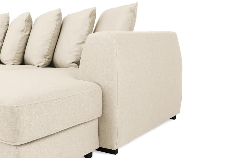 Optus 6-personers Venstrevendt U-formet Large Sofa med Divan og Chaiselong i Stof inkl. Kuvertpuder - Beige - Møbler - Sofaer - U Sofa