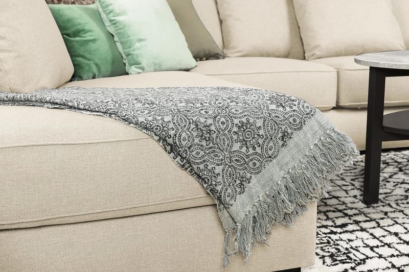Optus 6-personers Venstrevendt U-formet Large Sofa med Divan og Chaiselong i Stof inkl. Kuvertpuder - Beige - Møbler - Sofaer - U Sofa