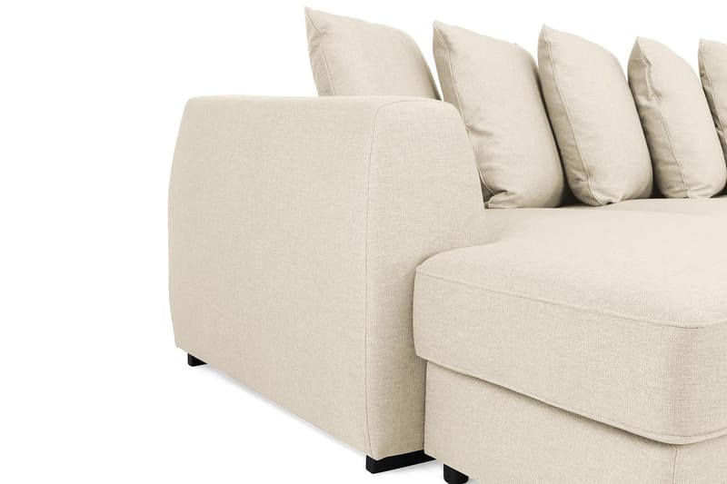 Optus 6-personers Højrevendt U-formet Large Sofa med Divan og Chaiselong i Stof inkl. Kuvertpuder - Beige - Møbler - Sofaer - U Sofa