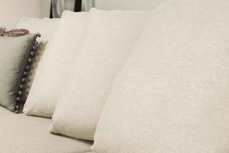 Optus 6-personers Højrevendt U-formet Large Sofa med Divan og Chaiselong i Stof inkl. Kuvertpuder - Beige - Møbler - Sofaer - U Sofa