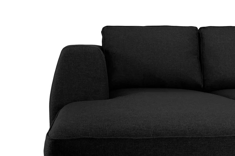 Optus 6-personers Højrevendt U-formet Large Sofa med Divan og Chaiselong i Stof - Sort - Møbler - Sofaer - U Sofa