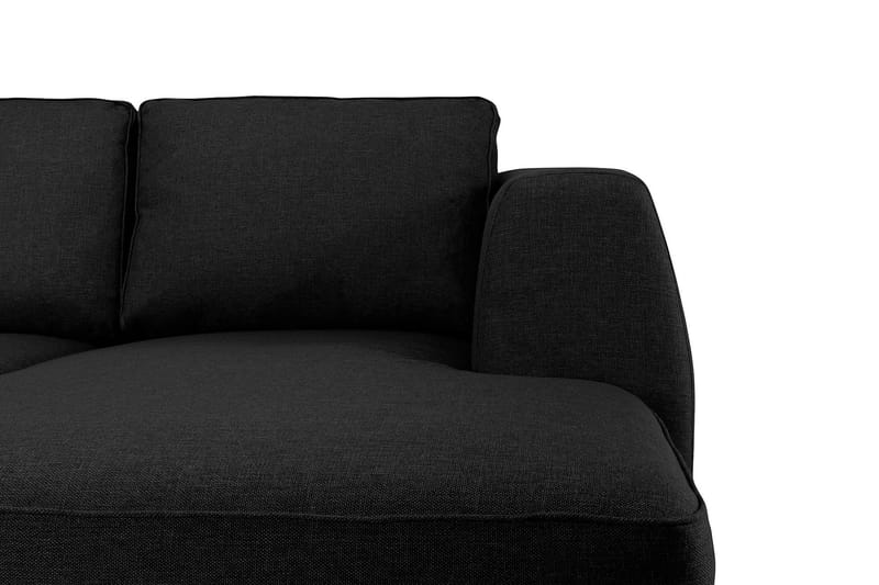 Optus 6-personers Venstrevendt U-formet Large Sofa med Divan og Chaiselong i Stof - Sort - Møbler - Sofaer - U Sofa