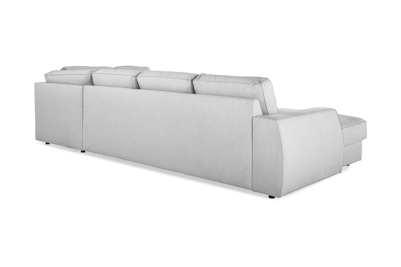 Optus Lyx 4-personers Højrevendt U-formet Sofa med Divan og Chaiselong i Stof - Grå - Møbler - Sofaer - U Sofa