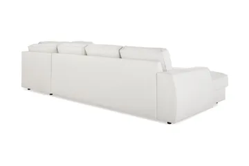 Optus Lyx 4-personers Højrevendt U-formet Sofa med Divan og Chaiselong i Stof - Lysegrå - Møbler - Sofaer - U Sofa