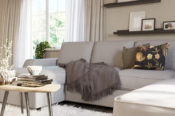 Optus Lyx 4-personers Højrevendt U-formet Sofa med Divan og Chaiselong i Stof - Grå - Møbler - Sofaer - U Sofa