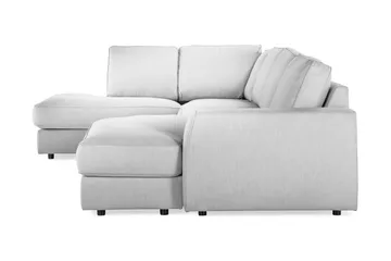 Optus Lyx 4-personers Venstrevendt U-formet Sofa med Divan og Chaiselong i Stof - Grå - Møbler - Sofaer - U Sofa