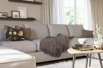 Optus Lyx 6-personers Venstrevendt U-formet Large Sofa med Divan og Chaiselong i Stof - Grå - Møbler - Sofaer - U Sofa