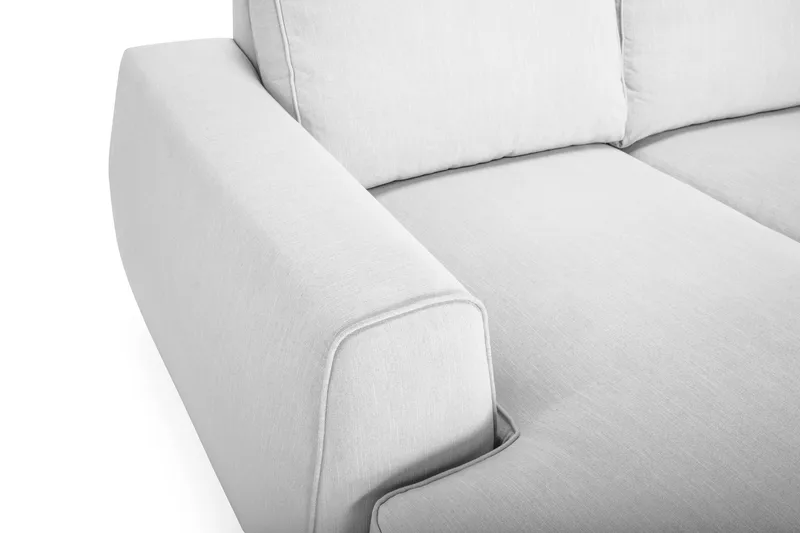 Optus Lyx 6-personers Højrevendt U-formet Large Sofa med Divan og Chaiselong i Stof - Grå - Møbler - Sofaer - U Sofa