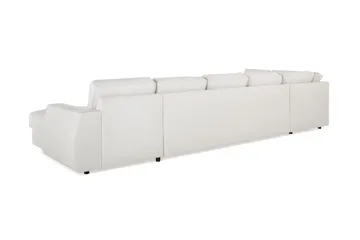 Optus Lyx 6-personers Venstrevendt U-formet Large Sofa med Divan og Chaiselong i Stof - Lysegrå - Møbler - Sofaer - U Sofa