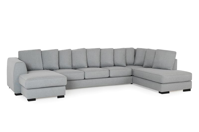 Optus U-sofa Large med Chaiselong Venstre inkl Løse Puder - Lysegrå - Møbler - Sofaer - U Sofa