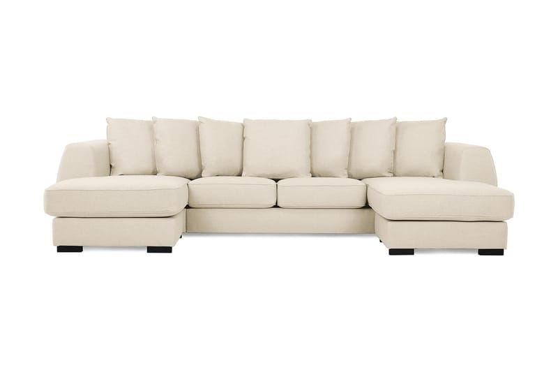 Optus U-sofa med Dobbelt Chaiselong inkl Løse Puder - Beige - Møbler - Sofaer - U Sofa