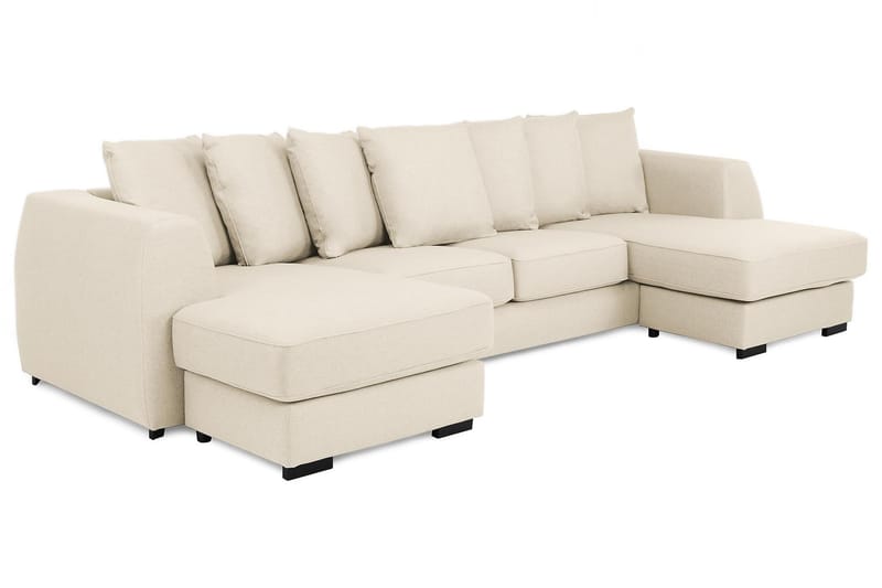 Optus U-sofa med Dobbelt Chaiselong inkl Løse Puder - Beige - Møbler - Sofaer - U Sofa