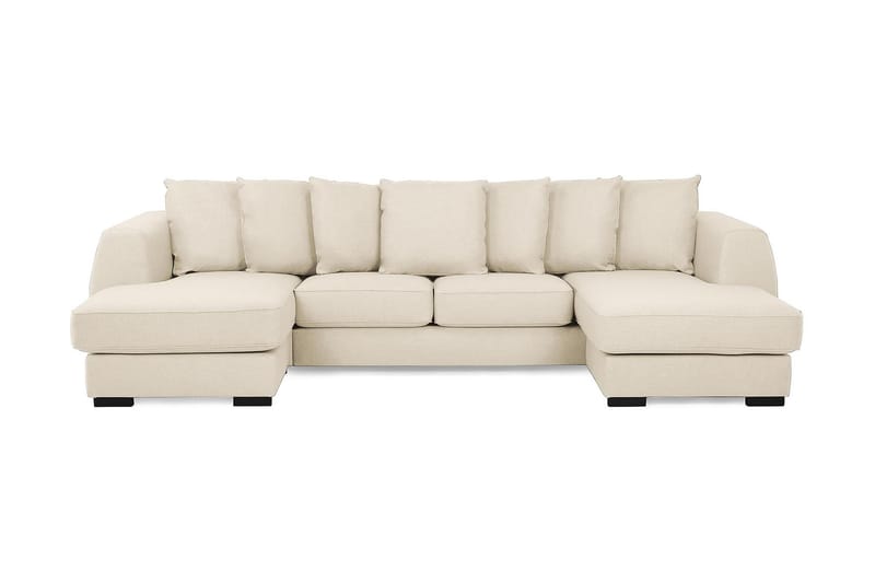 Optus U-sofa med Dobbelt Chaiselong inkl Løse Puder - Beige - Møbler - Sofaer - U Sofa