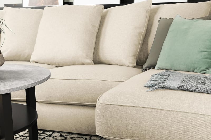 Optus U-sofa med Dobbelt Chaiselong inkl Løse Puder - Beige - Møbler - Sofaer - U Sofa