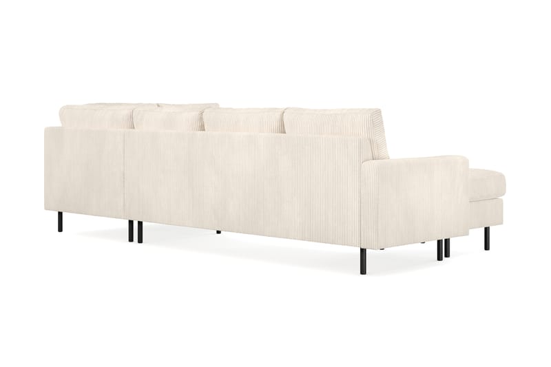 Peppe 4-personers Højrevendt U-formet Sofa med Divan og Chaiselong i Manchester - Beige - Møbler - Sofaer - U Sofa