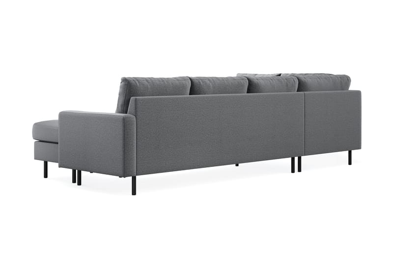 Peppe 4-personers Venstrevendt U-formet Sofa med Divan og Chaiselong i Stof - Lysegrå - Møbler - Sofaer - U Sofa
