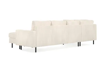 Peppe 4-personers Venstrevendt U-formet Sofa med Divan og Chaiselong i Manchester - Beige - Møbler - Sofaer - U Sofa