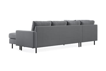 Peppe 4-personers Venstrevendt U-formet Sofa med Divan og Chaiselong i Stof - Lysegrå - Møbler - Sofaer - U Sofa
