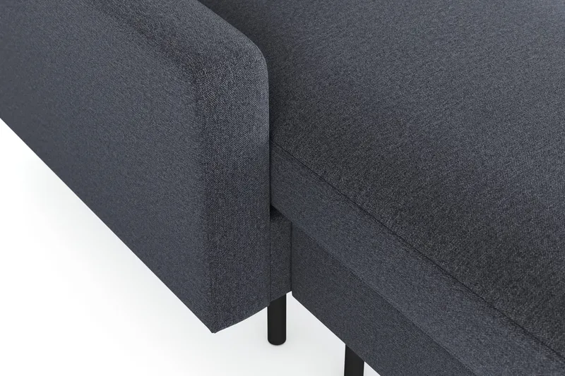 Peppe 4-personers Højrevendt U-formet Sofa med Divan og Chaiselong i Stof - Mørkegrå - Møbler - Sofaer - U Sofa