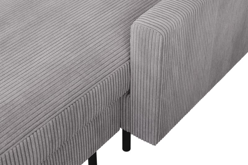 Peppe 4-personers Venstrevendt U-formet Sofa med Divan og Chaiselong i Manchester - Mørkegrå - Møbler - Sofaer - U Sofa