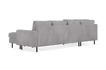 Peppe 4-personers Venstrevendt U-formet Sofa med Divan og Chaiselong i Manchester - Mørkegrå - Møbler - Sofaer - U Sofa