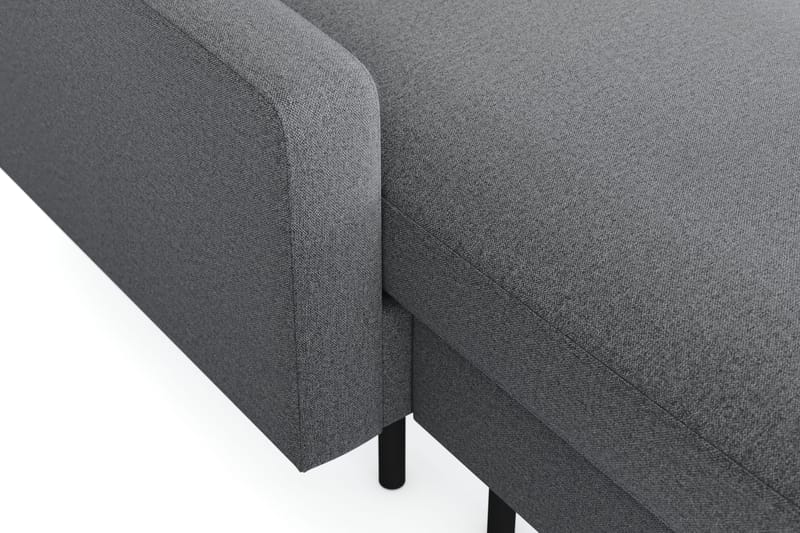 Peppe 4-personers Højrevendt U-formet Sofa med Divan og Chaiselong i Stof - Lysegrå - Møbler - Sofaer - U Sofa