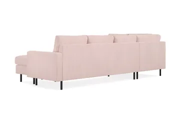 Peppe 4-personers Venstrevendt U-formet Sofa med Divan og Chaiselong i Manchester - Rosa - Møbler - Sofaer - U Sofa