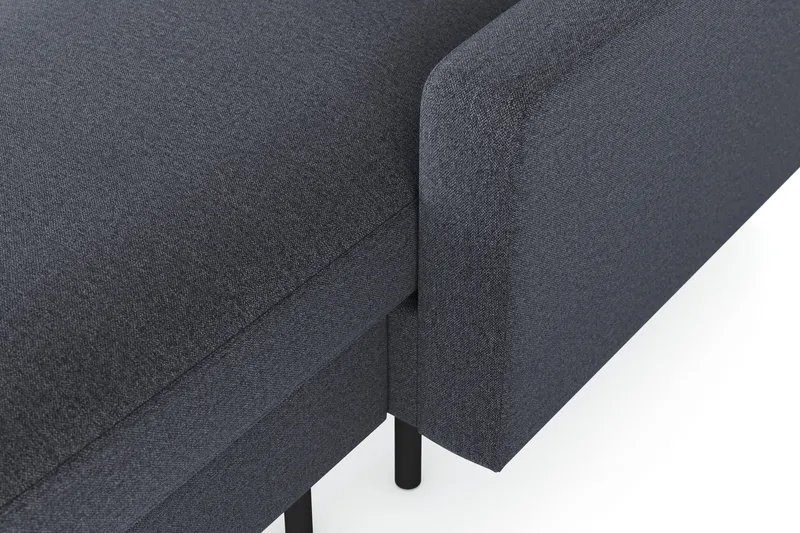 Peppe 4-personers Venstrevendt U-formet Sofa med Divan og Chaiselong i Stof - Mørkegrå - Møbler - Sofaer - U Sofa