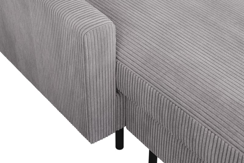 Peppe 4-personers Højrevendt U-formet Sofa med Divan og Chaiselong i Manchester - Mørkegrå - Møbler - Sofaer - U Sofa