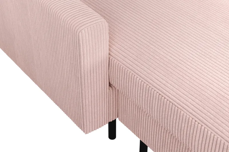 Peppe 4-personers Højrevendt U-formet Sofa med Divan og Chaiselong i Manchester - Rosa - Møbler - Sofaer - U Sofa