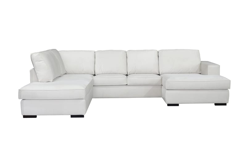 Steinland U-sofa Divan Venstre - Hvide træben - U Sofa