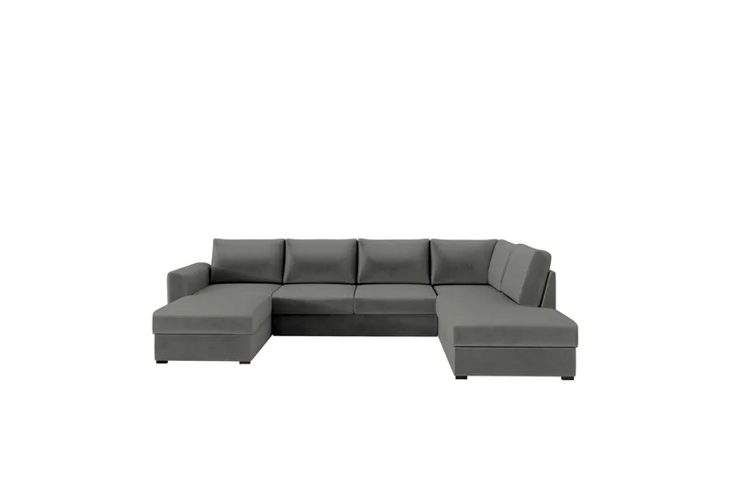 Taberk Sofa med Chaiselong og Divan 4-personers, Grå