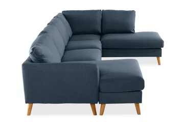Trend 4-personers Højrevendt U-formet Sofa med Divan og Chaiselong i Stof - Blå - Møbler - Sofaer - U Sofa