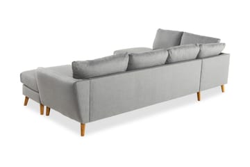 Trend 4-personers Venstrevendt U-formet Sofa med Divan og Chaiselong i Stof - Grå - Møbler - Sofaer - U Sofa