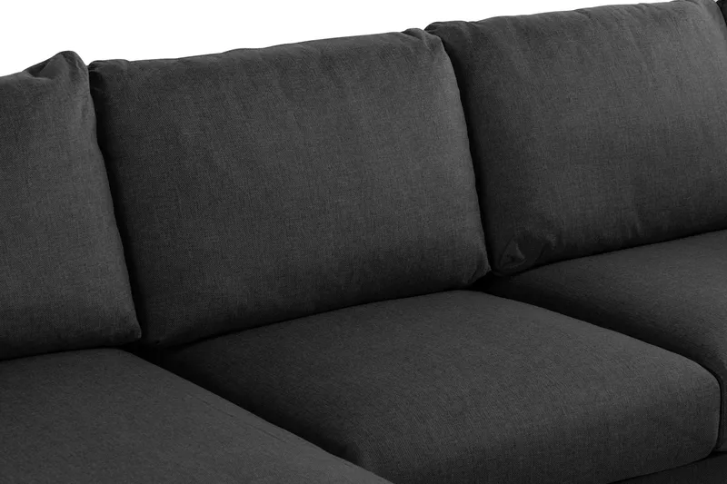 Trend 4-personers Højrevendt U-formet Sofa med Divan og Chaiselong i Stof - Sort - Møbler - Sofaer - U Sofa