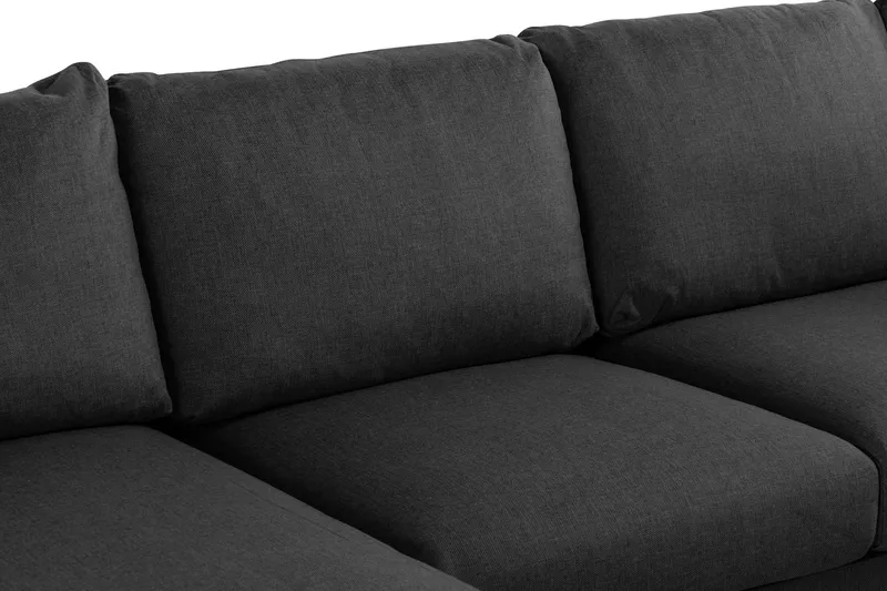 Trend 4-personers Venstrevendt U-formet Sofa med Divan og Chaiselong i Stof - Sort - Møbler - Sofaer - U Sofa