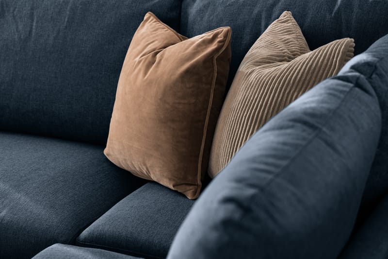 Trend 4-personers Venstrevendt U-formet Sofa med Divan og Chaiselong i Stof - Blå - Møbler - Sofaer - U Sofa