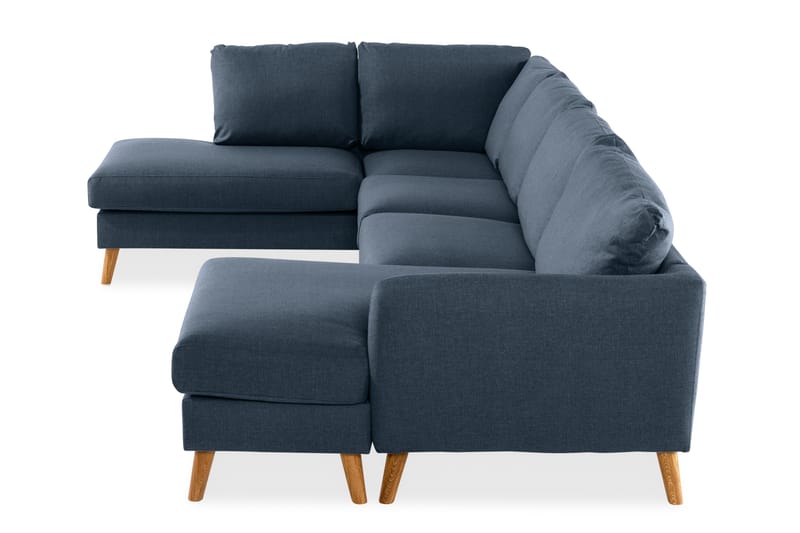 Trend 4-personers Venstrevendt U-formet Sofa med Divan og Chaiselong i Stof - Blå - Møbler - Sofaer - U Sofa
