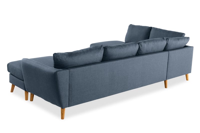 Trend 4-personers Venstrevendt U-formet Sofa med Divan og Chaiselong i Stof - Blå - Møbler - Sofaer - U Sofa