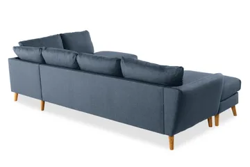 Trend 4-personers Højrevendt U-formet Sofa med Divan og Chaiselong i Stof - Blå - Møbler - Sofaer - U Sofa
