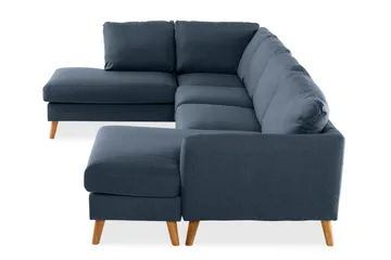 Trend 4-personers Venstrevendt U-formet Sofa med Divan og Chaiselong i Stof - Blå - Møbler - Sofaer - U Sofa